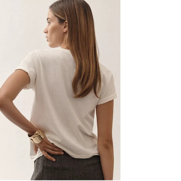 By Anthropologie Cocktail Hour Graphic Tee size M blue NEW - Picture 3 of 9